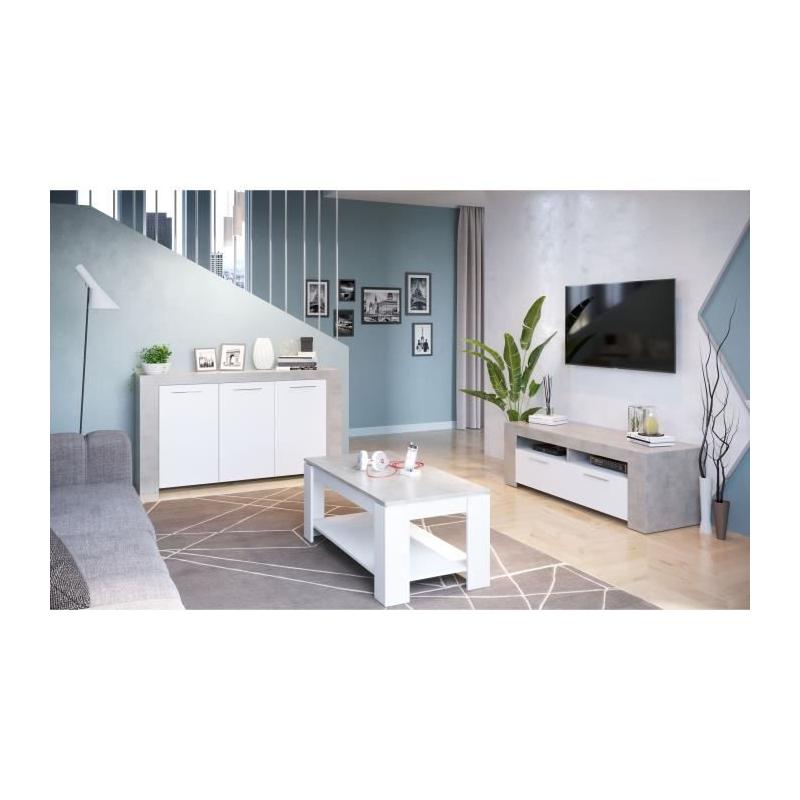 Buffet AMBIT: Style béton satiné pour un rangement moderne