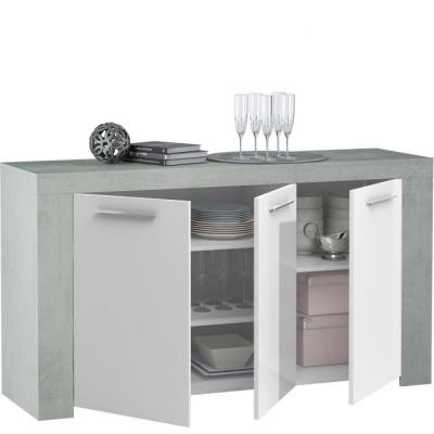 Buffet AMBIT: Style béton satiné pour un rangement moderne