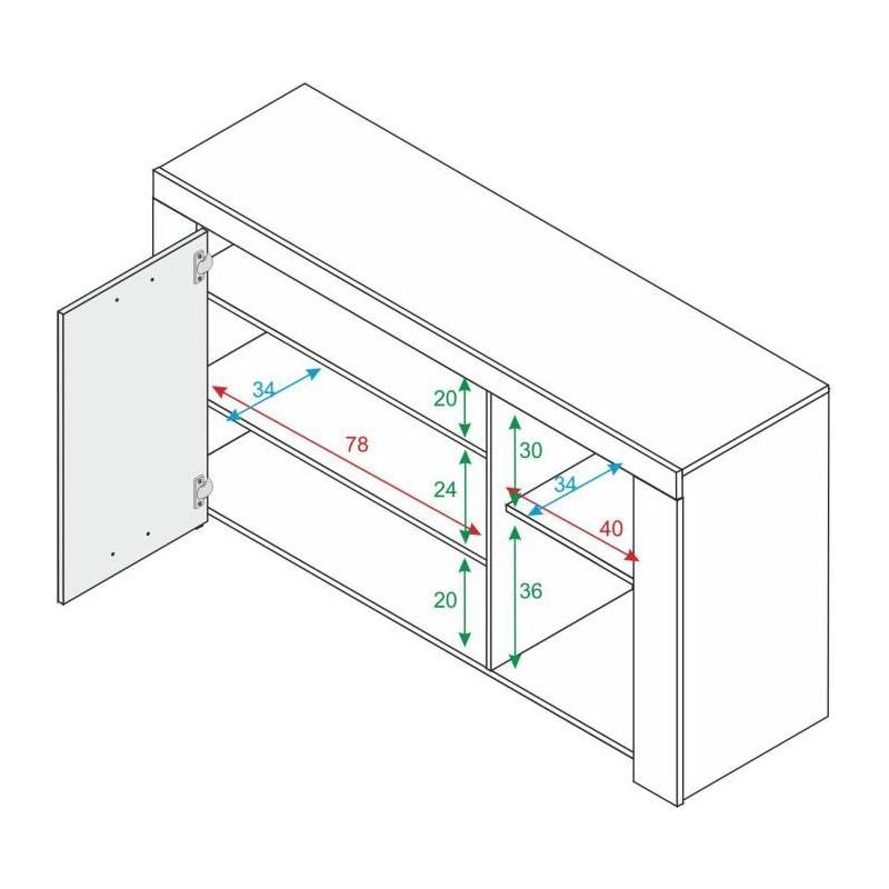 Buffet AMBIT: Style béton satiné pour un rangement moderne