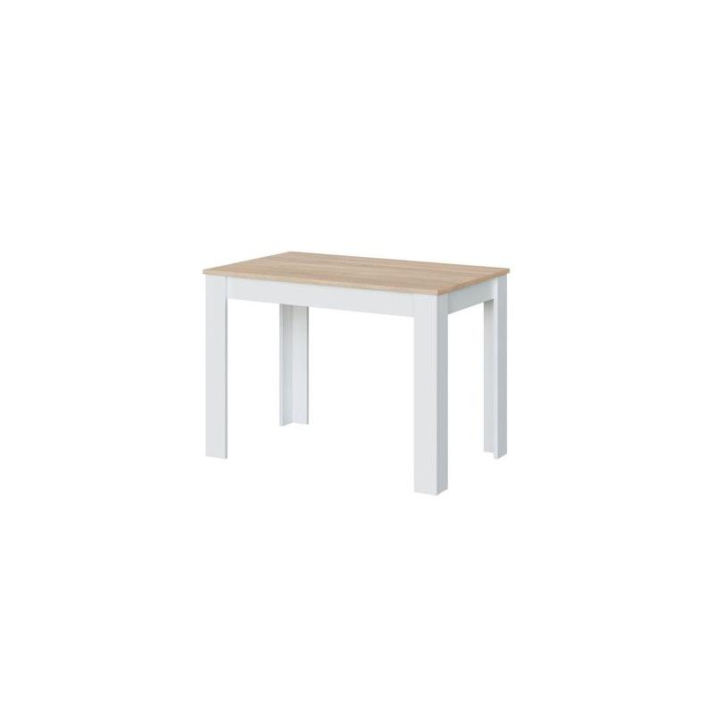 Table à manger LILIAN Blanc / Bois - 109 x 67cm