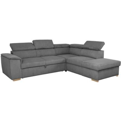 Canapé d'angle convertible réversible 5 places - DAYTONA Anthracite