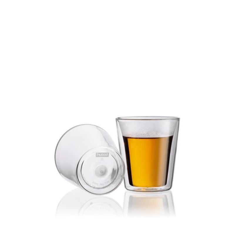 Set 6 verres thermo - BODUM Canteen 0.2 l Transparent