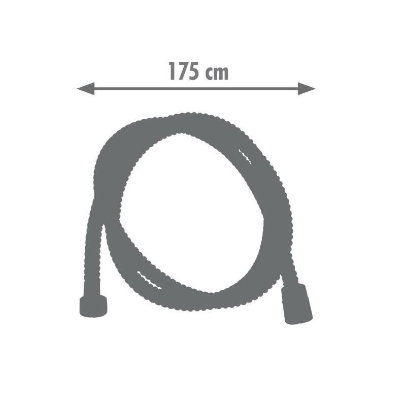 Flexible de douche ROUSSEAU anti-torsion - 1m75 - Inox chromé
