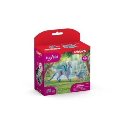 Figurines Dragon Fleuri et son petit - Coffret Schleich 70592 Bayala
