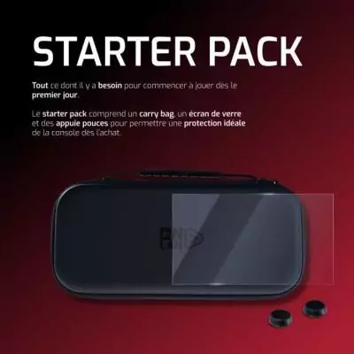 Pack de démarrage pour Nintendo Switch 2: Sacoche noire + Protection + Thumbsticks