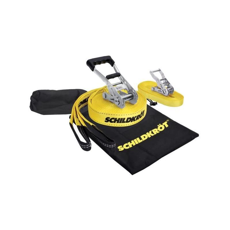 Slackline SCHILDKROT 15m - En Métal - Avec Sangle d'Apprentissage