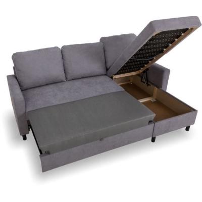 Canapé d'angle convertible 4 places AYA Gris