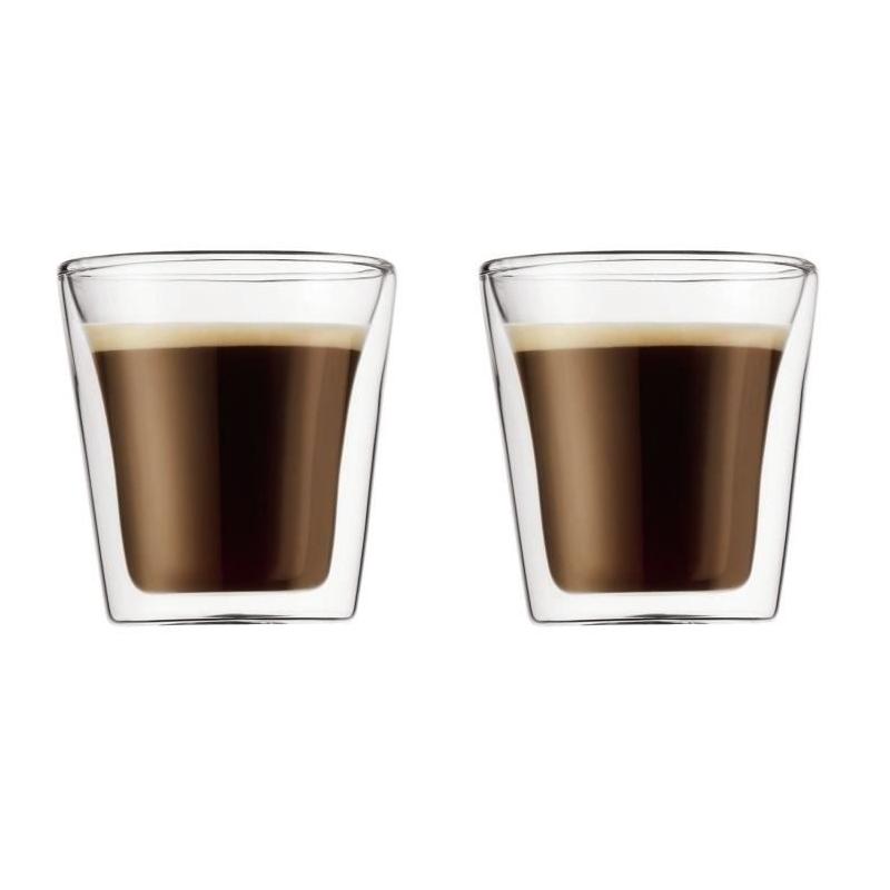 Verres double paroi BODUM Canteen - 0.1 l - Transparent