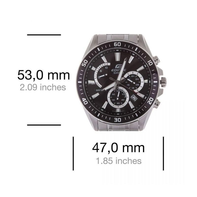 Montre Casio EFR-552D-1AVUEF - Argenté/Noir - Quartz Analogique
