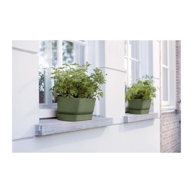Pot de fleur ovale Leaf Green - Ø50 cm - GreenVille