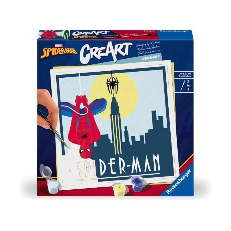 CreArt 20x20 cm Spider Man, Loisir créatif, 23891, Ravensburger