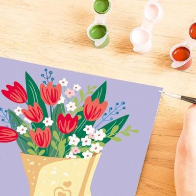 Peinture par numéros: Bouquet de tulipes 20x20 cm - Ravensburger
