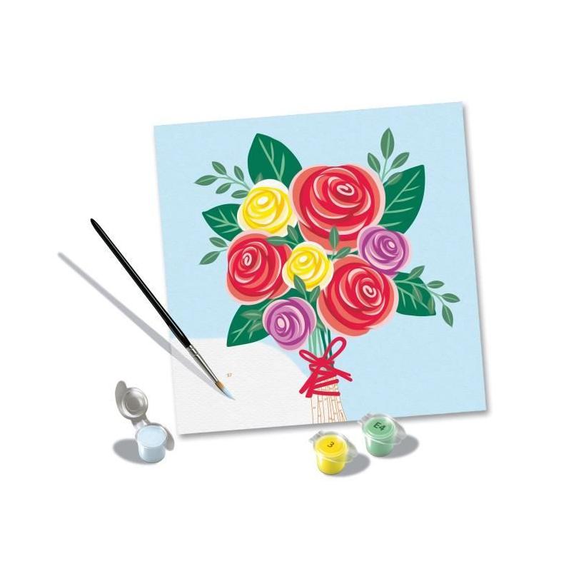 Peinture par numéros Bouquet de roses 20x20 cm - Ravensburger