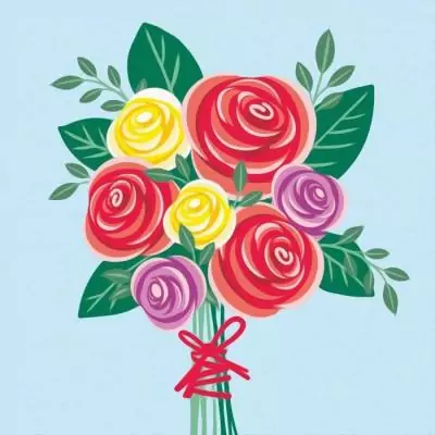 Peinture par numéros Bouquet de roses 20x20 cm - Ravensburger