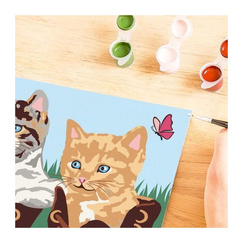 Peinture par Numéros pour Enfants: Chatons et Chaussures, 18x24cm