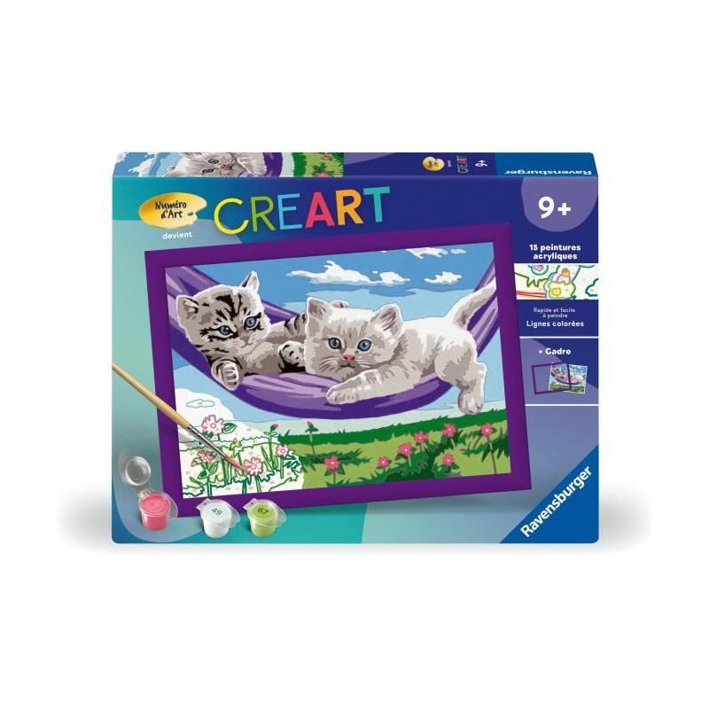 Kit de peinture par numéros CreArt Kids - Chatons dans le hamac