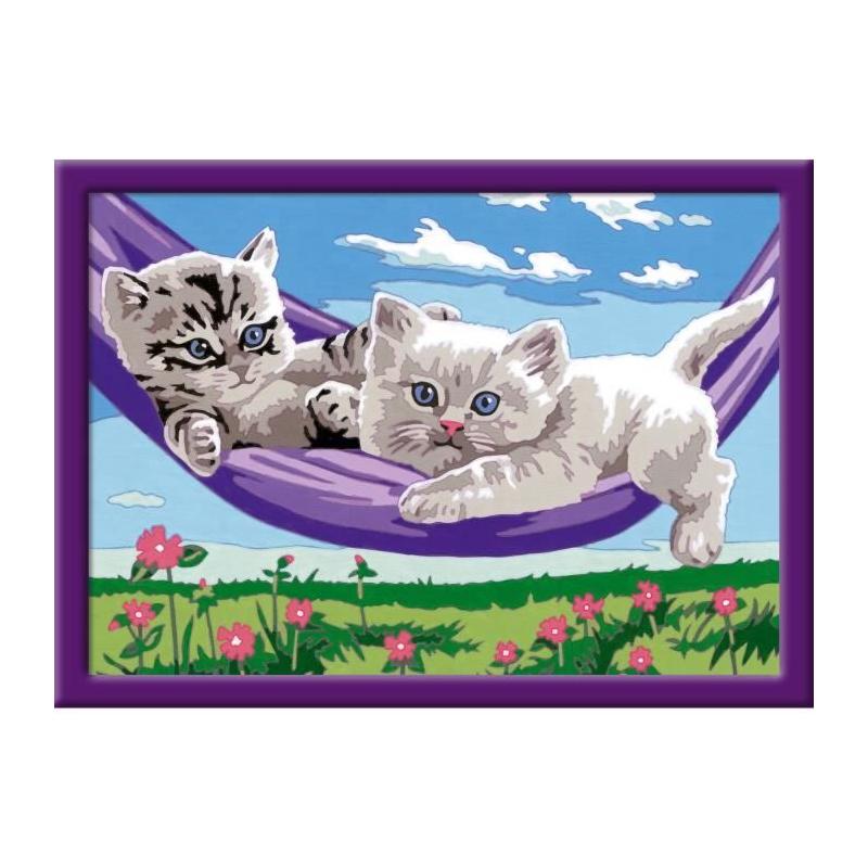 Kit de peinture par numéros CreArt Kids - Chatons dans le hamac