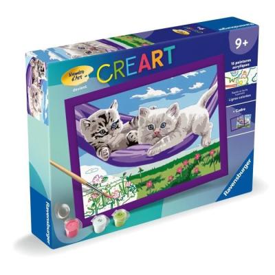 Kit de peinture par numéros CreArt Kids - Chatons dans le hamac