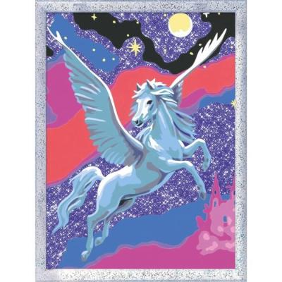Kit de peinture par numéros Ravensburger pour enfant - Pégase étincelant 18x24cm - À partir de 7 ans