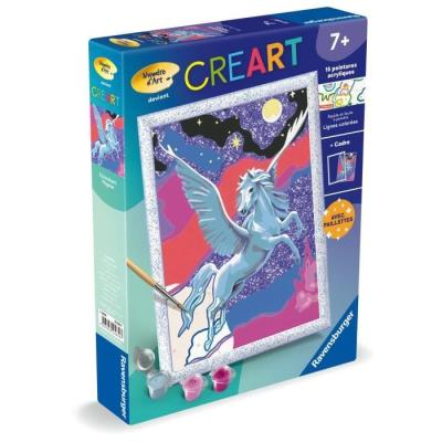 Kit de peinture par numéros Ravensburger pour enfant - Pégase étincelant 18x24cm - À partir de 7 ans