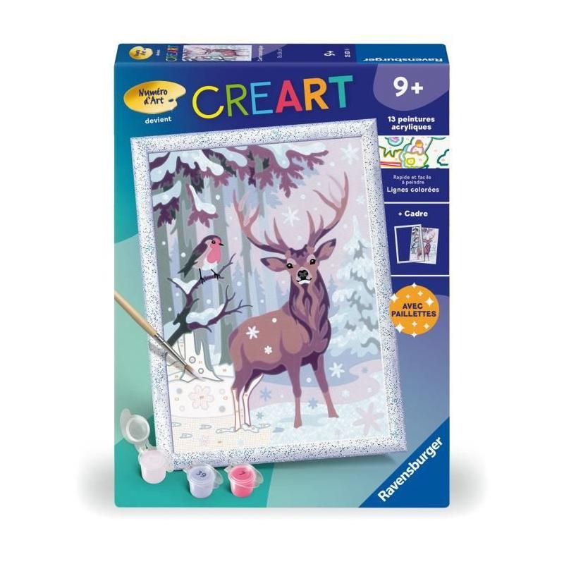 Kit de peinture par numéros: Cerf romantique pour enfants de 9 ans