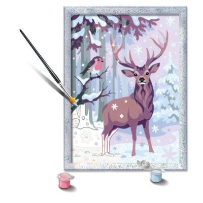 Kit de peinture par numéros: Cerf romantique pour enfants de 9 ans