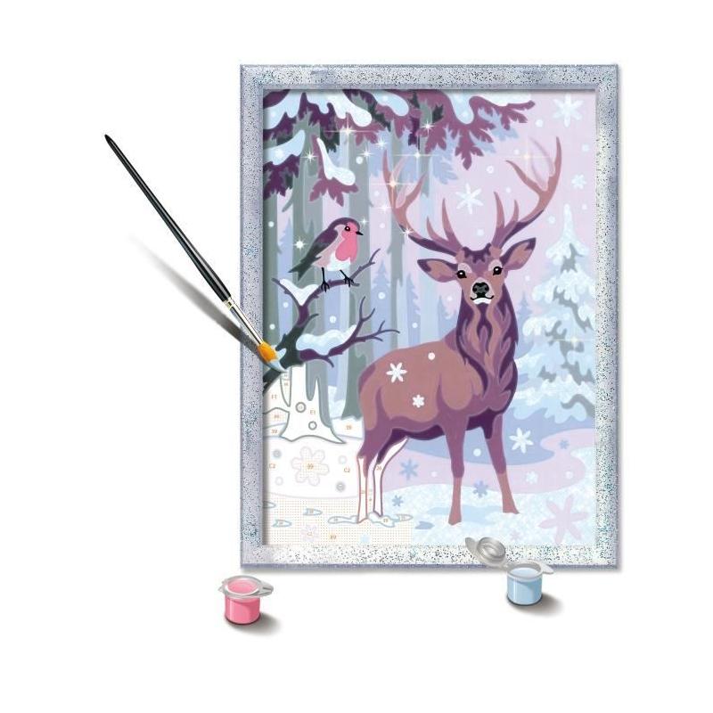 Kit de peinture par numéros: Cerf romantique pour enfants de 9 ans