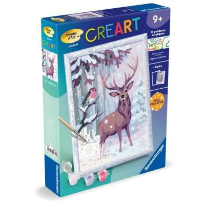 Kit de peinture par numéros: Cerf romantique pour enfants de 9 ans