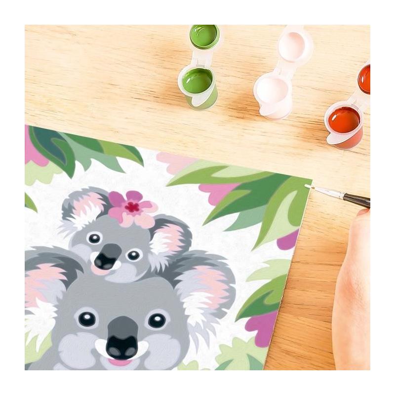 Peinture par numéros: Maman koala et son bébé, kit créatif!