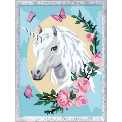 Peinture par numéros Ravensburger : Licorne fleurie pour enfants de 9 ans