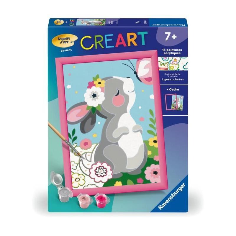 Kit de peinture par numéros pour enfants Lapin et papillon, 25836 - Ravensburger