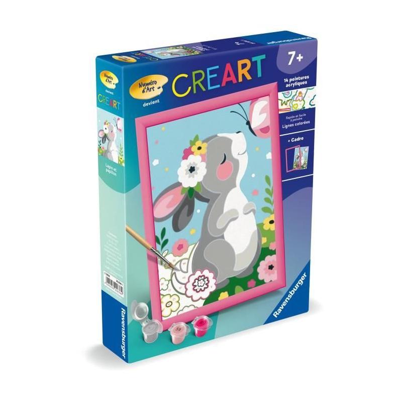 Kit de peinture par numéros pour enfants Lapin et papillon, 25836 - Ravensburger