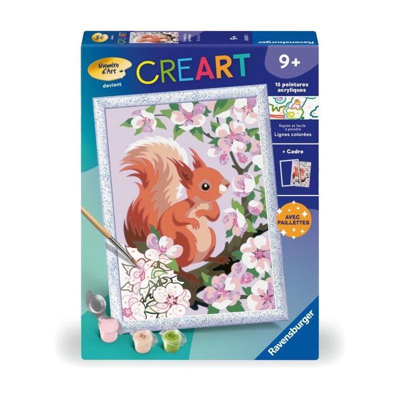 Kit de peinture par numéros Ravensburger - Écureuil au printemps