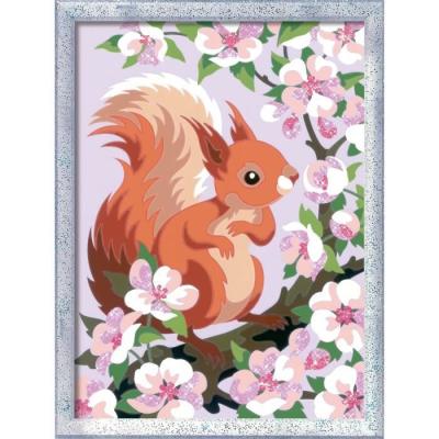 Kit de peinture par numéros Ravensburger - Écureuil au printemps