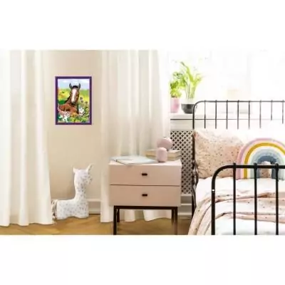 Kit de peinture par numéros pour enfants: Cheval et chatons, 18x24cm Kit de peinture par numéros pour enfants: Cheval et chatons, 18x24cm