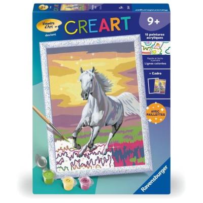 Kit de peinture par numéros pour enfants - Cheval dans le pré