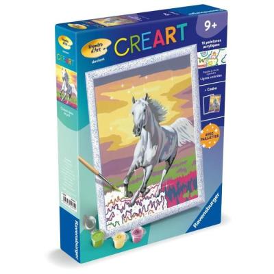 Kit de peinture par numéros pour enfants - Cheval dans le pré