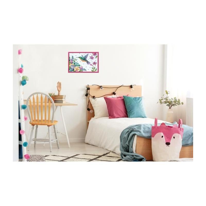 Kit de peinture par numéros Ravensburger pour enfants - Colibri et fleurs exotiques