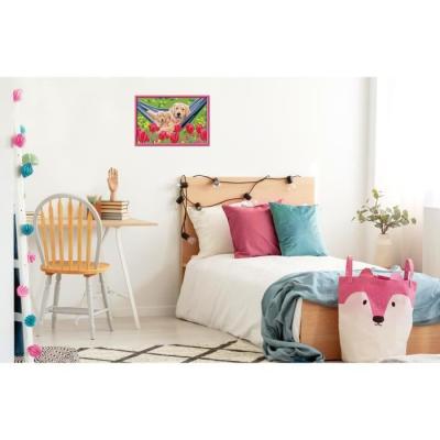 Kit de peinture par numéros Ravensburger - Labrador et tulipes 