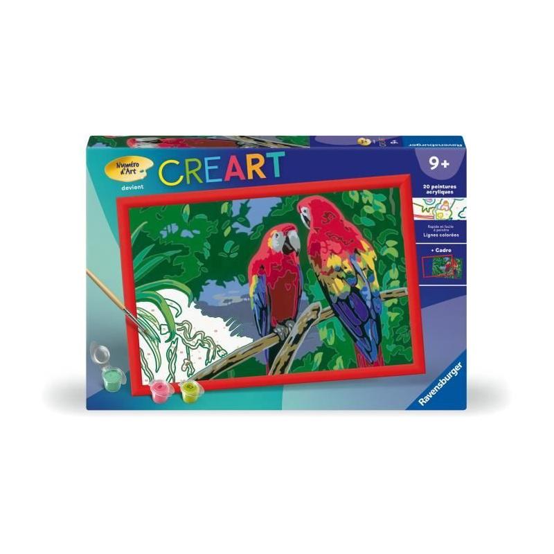 Kit de peinture par numéros "Perroquets" pour enfants dès 7 ans