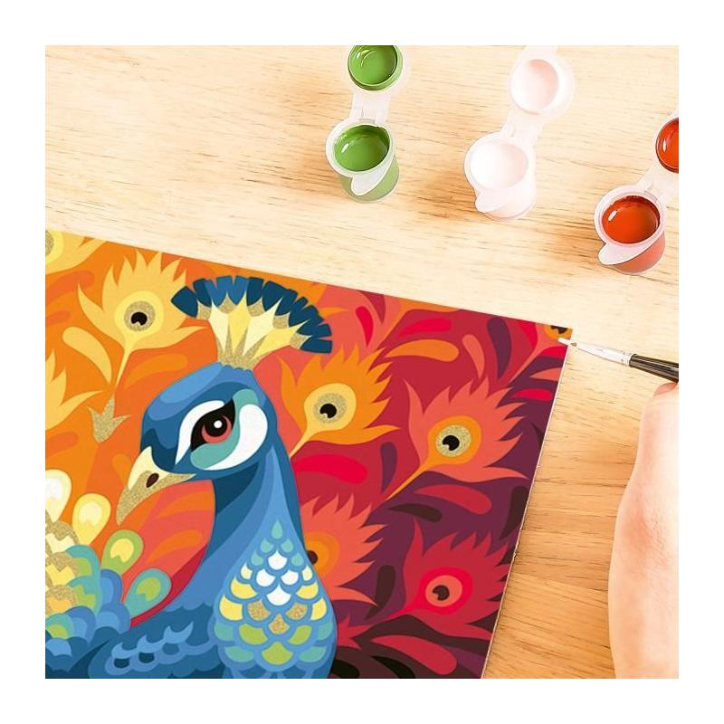 Kit de peinture par numéros CreArt Kids 31x21cm Paon - Ravensburger