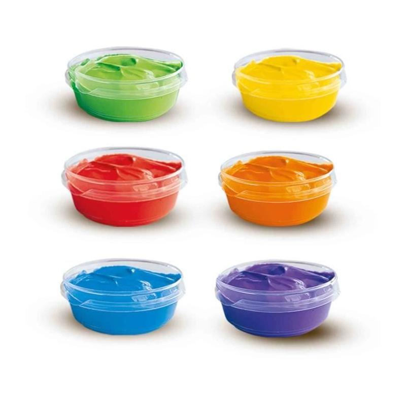 Peinture au doigt 6 couleurs x 45ml - SES CREATIVE - Couleurs intenses, lavage facile