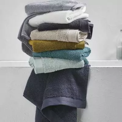 Serviette de bain bio en coton - TODAY - 50 x 90 cm - Fusain