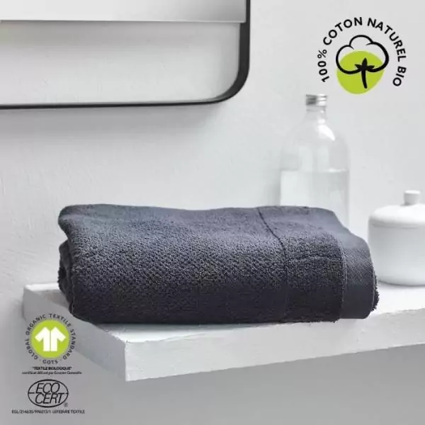 Drap de bain - TODAY - 70 x 130 cm - Coton - Organic Fusain