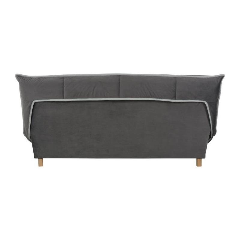 Canapé-lit DUNLOPILLO TOUNDRA 3 places - Matelas Ep.13 cm - Gris