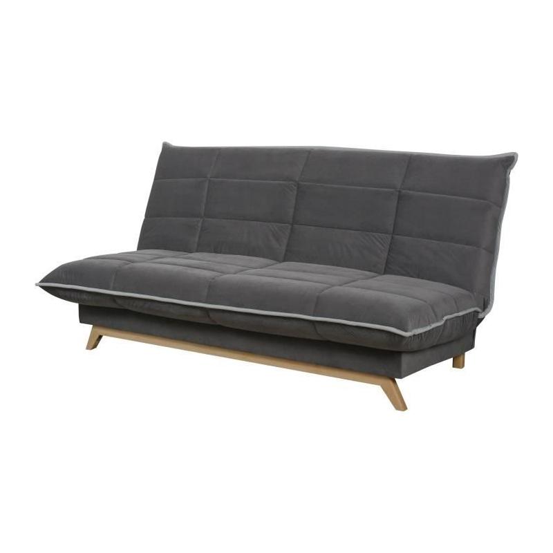 Canapé-lit DUNLOPILLO TOUNDRA 3 places - Matelas Ep.13 cm - Gris
