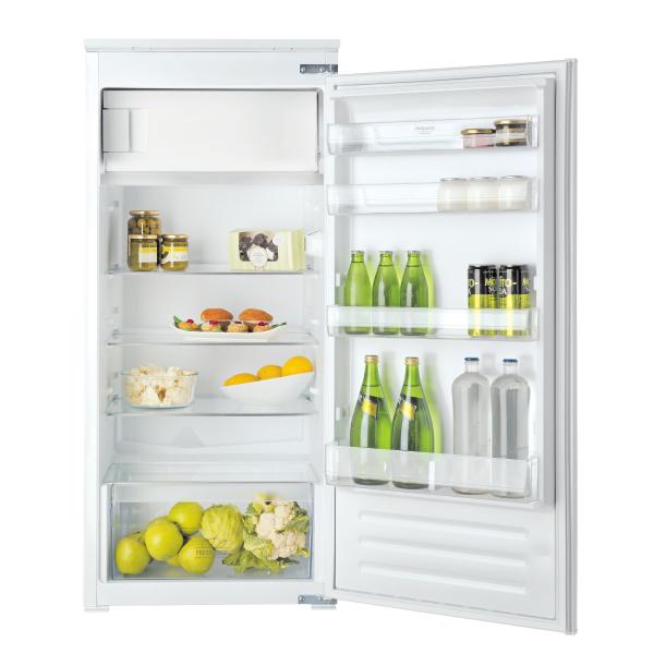 Réfrigérateur Armoire - HOTPOINT SZ12A2D/HA2FR - 189 L (171L +18 L) - Froid statique - Classe E - L54 cm x H 122 cm - Inox