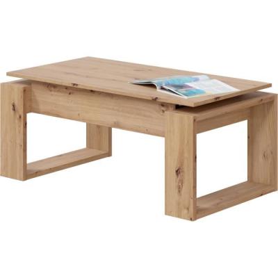 Table basse relevable Baltik en chêne - Rectangulaire 105 x 55 x 45 cm