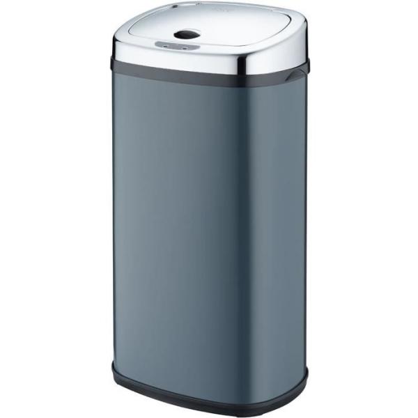 Poubelle de cuisine automatique - LARGO - KITCHEN MOVE - 42 L - Inox gris mat avec cerclage