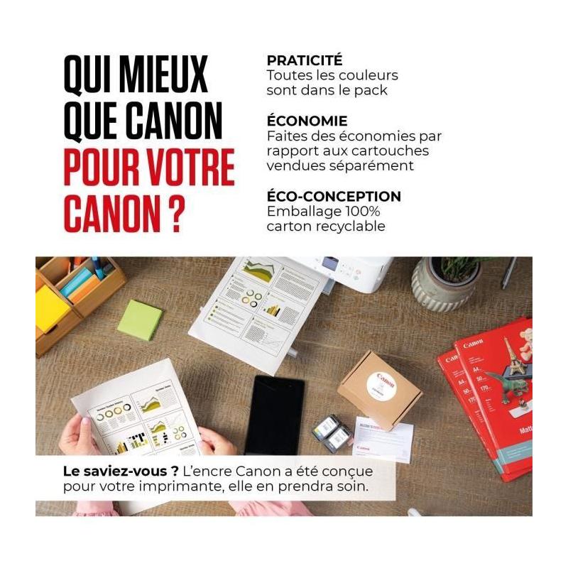 Cartouche d'encre générique Canon PGI-580/CLI-581 - Pack de 6 couleurs variées